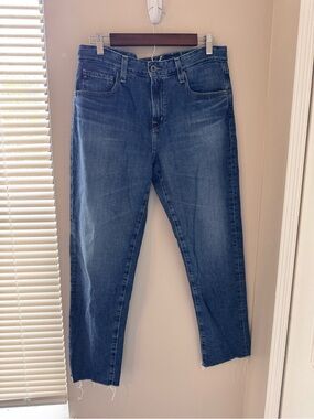 AG Ex Boyfriend Slouchy Slim Jeans 29R Raw Hem